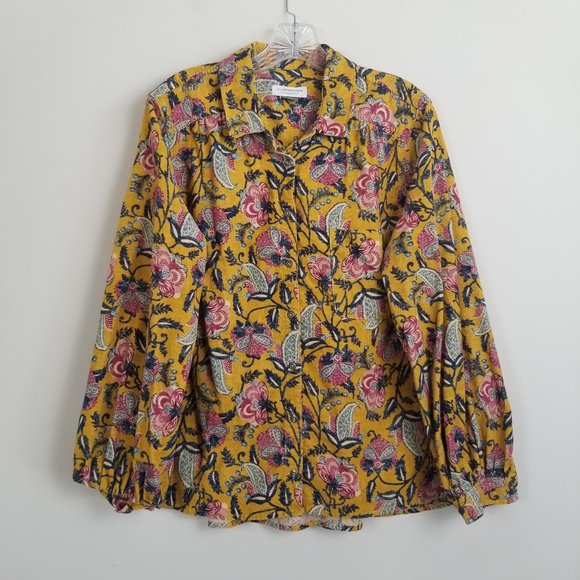 Pilcro and the Letterpress Tops - Anthropologie Pilcro and the Letterpress Corduroy Shirt Top Large